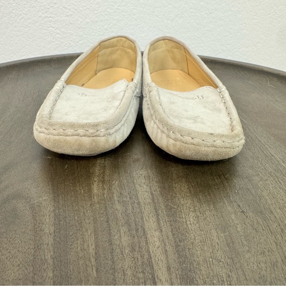 Janie and Jack Kids Size 9 Gray Suede Leather Slip On Loafers Classic Preppy - Picture 3 of 13